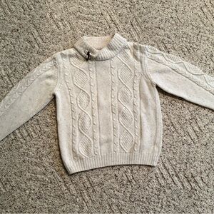 Janie and Jack Cream Size 8 Cable Knit Sweater